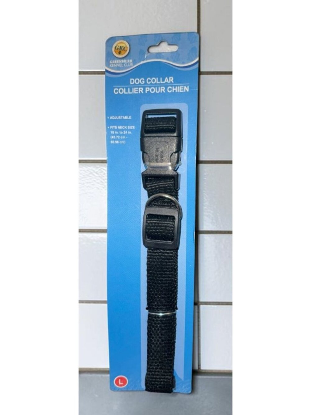 Greenbrier Kennel Club Dog Collar Solid Black Pattern
